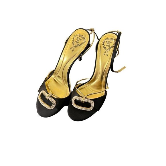 Rodo Shoes - RODO women's black and gold heels size 8.5